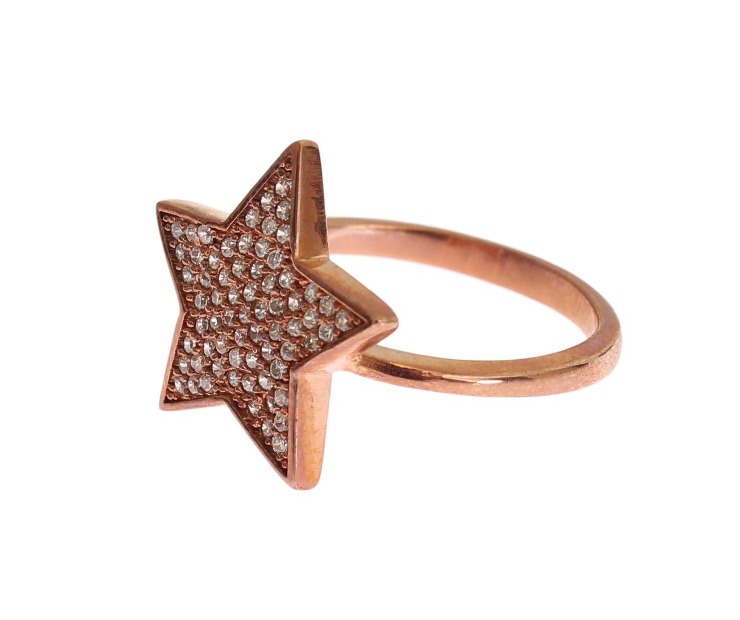 Nialaya Womens Clear CZ Star 925 Silver Ring - ClickThatClicks 
