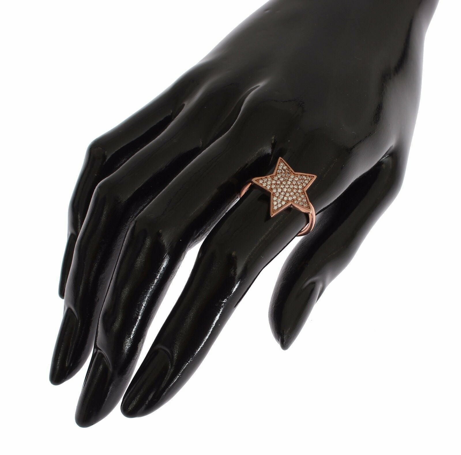 Nialaya Womens Clear CZ Star 925 Silver Ring - ClickThatClicks 