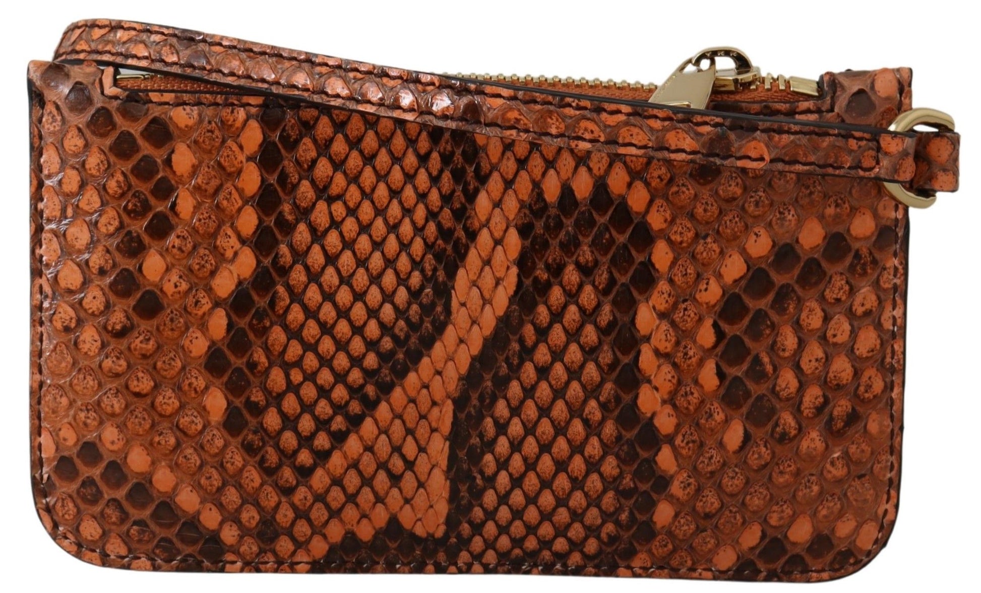 Dolce & Gabbana Brown Leather Coin Purse Wristlet Mirror AGNESE Wallet - ClickThatClicks 