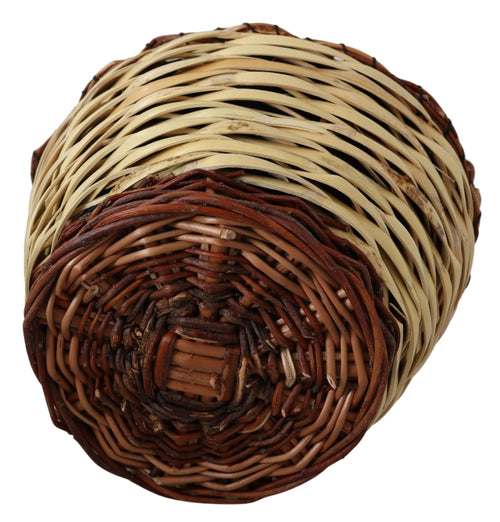Dolce & Gabbana Beige Wood Wicker Rattan Basket Tote Bag - ClickThatClicks 