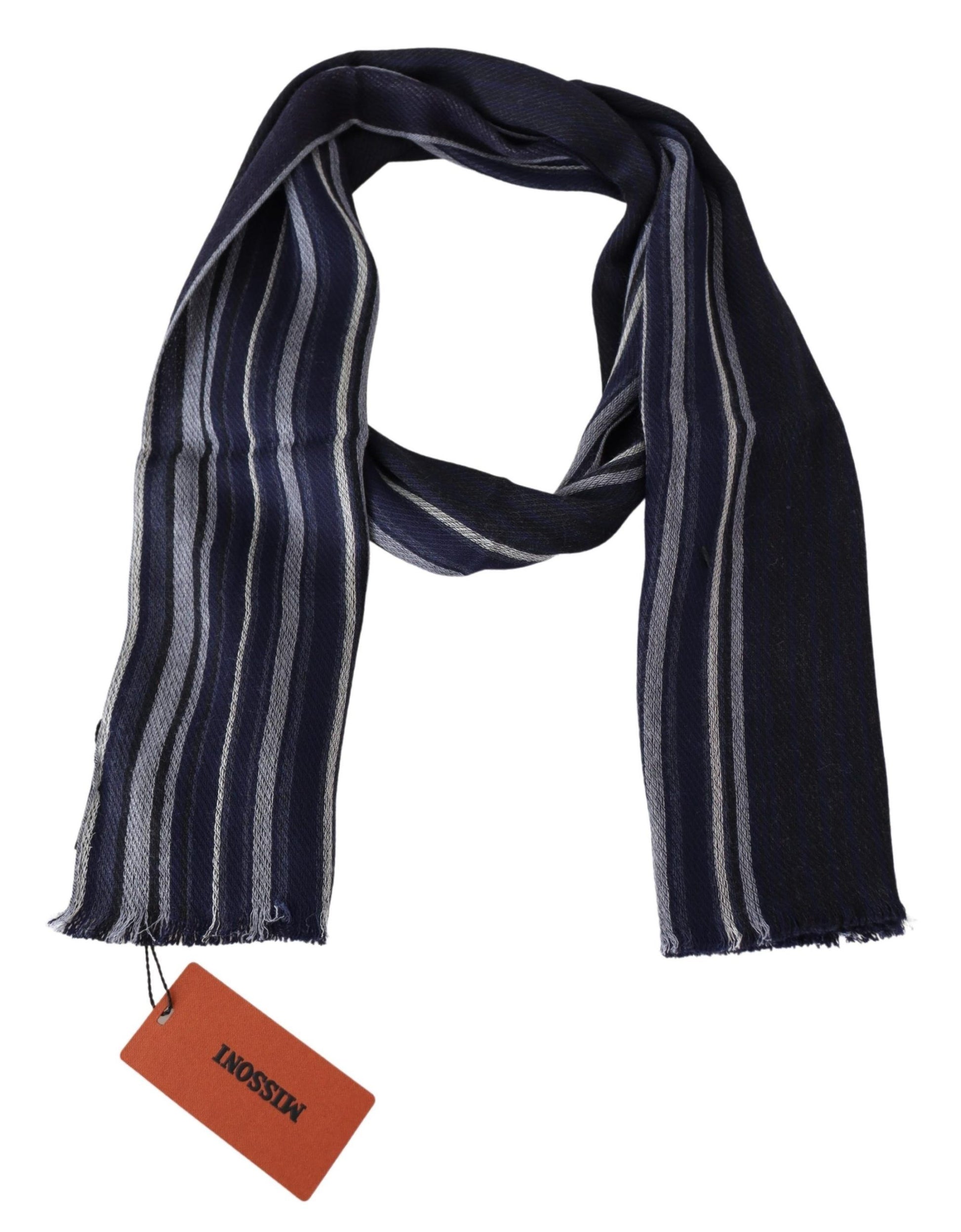 Missoni Multicolor Wool Striped Unisex Wrap Fringes Shawl - ClickThatClicks 