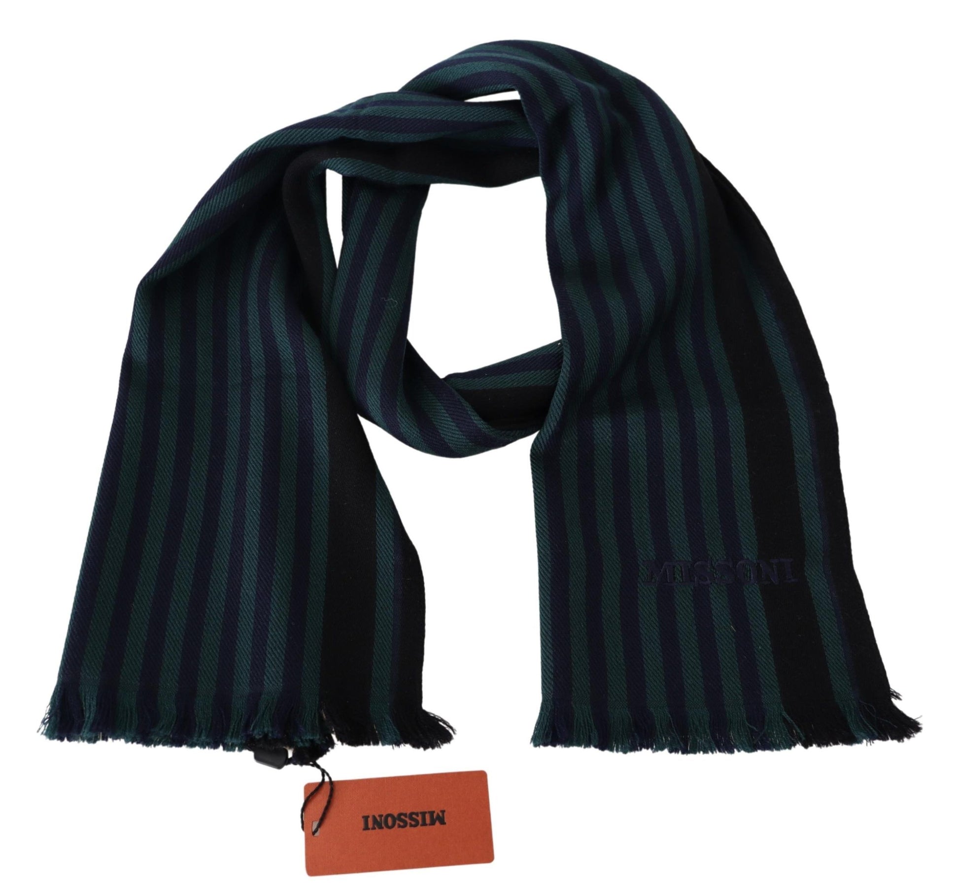 Missoni Multicolor Striped Wool Unisex Neck Wrap Shawl - ClickThatClicks 