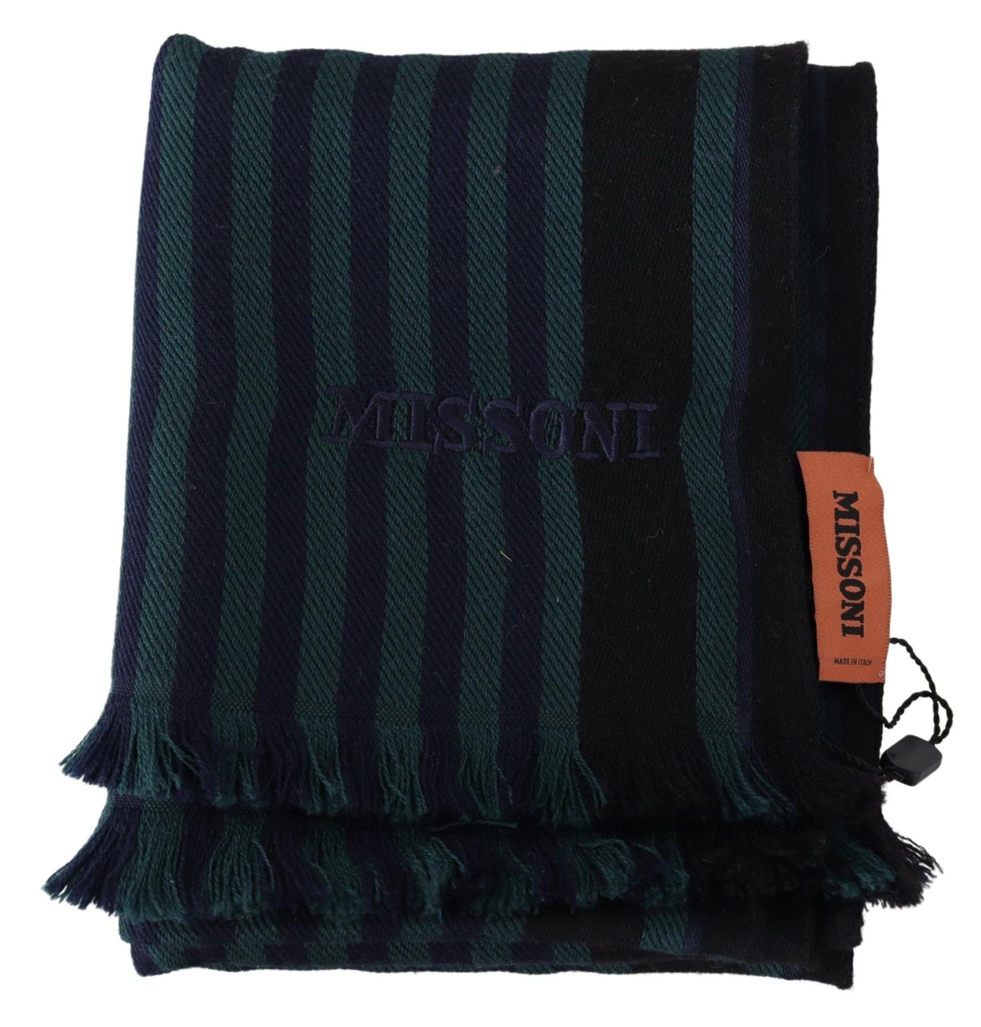 Missoni Multicolor Striped Wool Unisex Neck Wrap Shawl - ClickThatClicks 