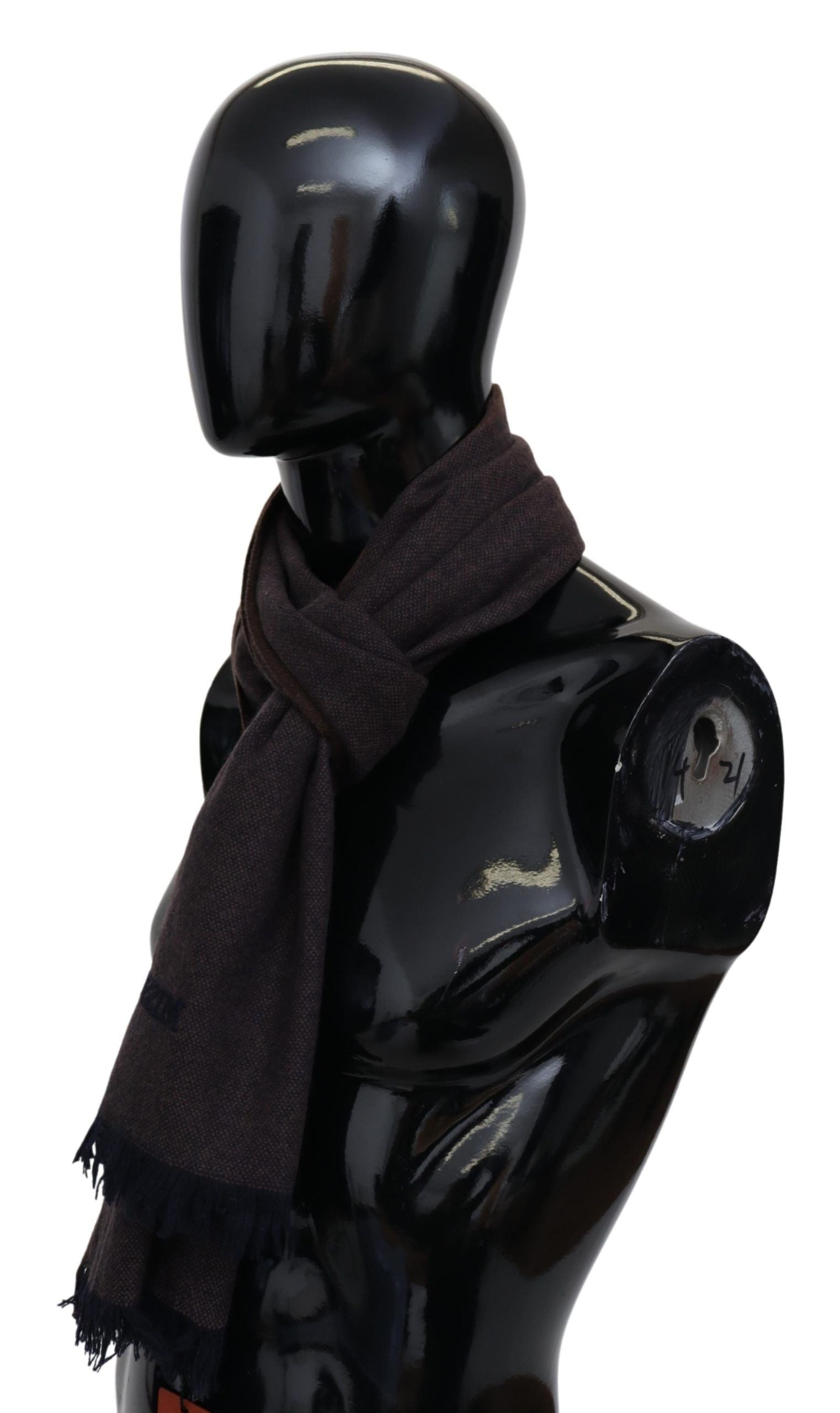 Missoni Brown 100% Cashmere Unisex Neck Wrap Fringes Scarf - ClickThatClicks 