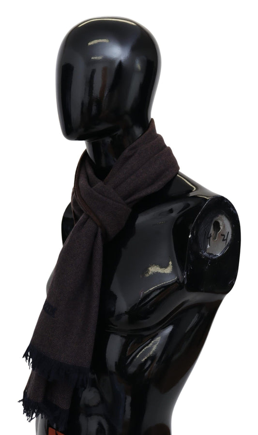 Missoni Brown 100% Cashmere Unisex Neck Wrap Fringes Scarf - ClickThatClicks 