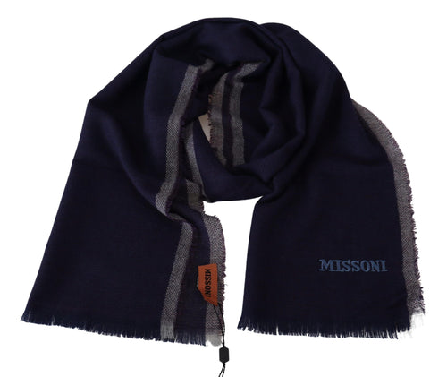 Missoni Multicolor Striped Wool Unisex Wrap Fringes Scarf - ClickThatClicks 
