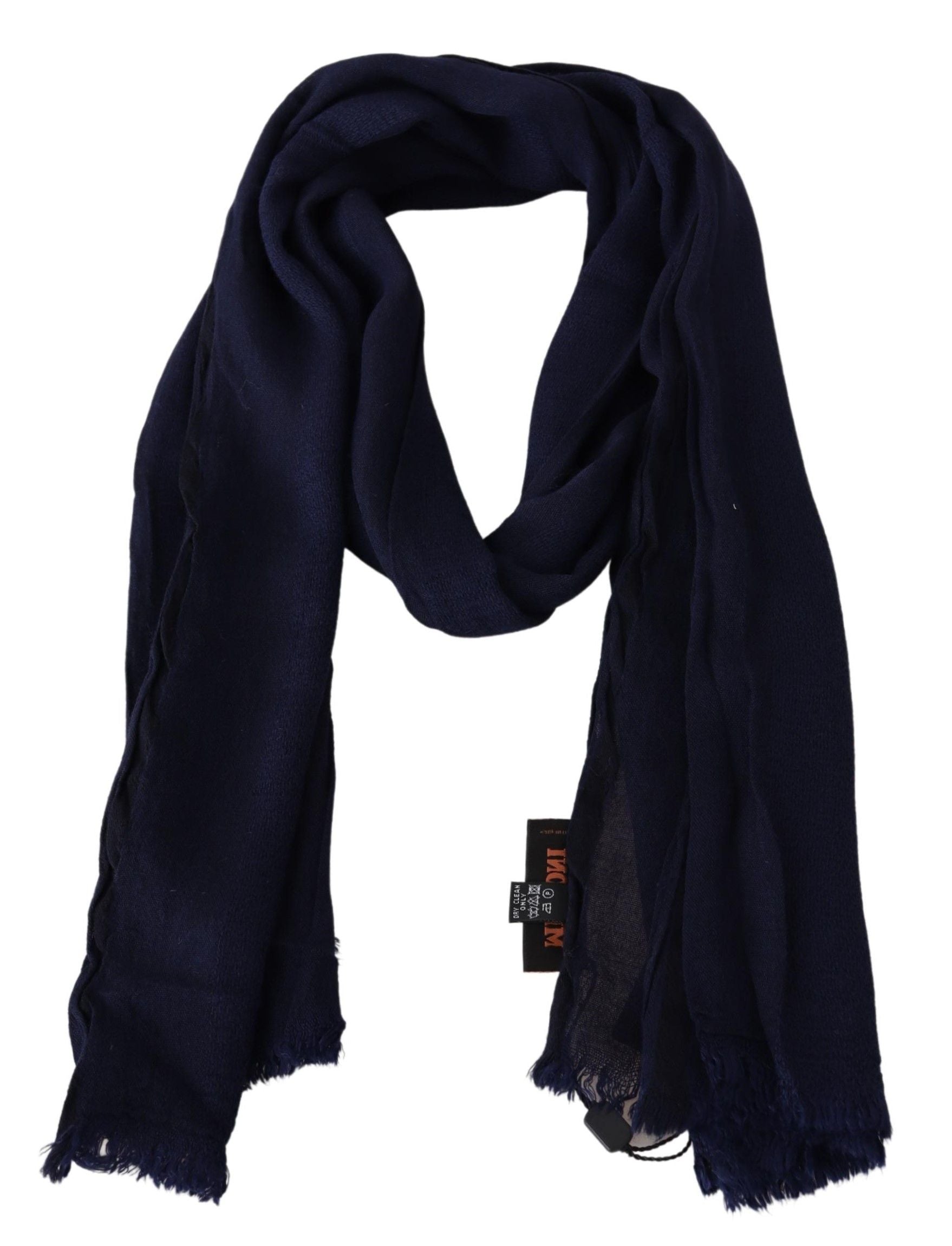Missoni Blue Wool Knit Unisex Neck Wrap Scarf - ClickThatClicks 