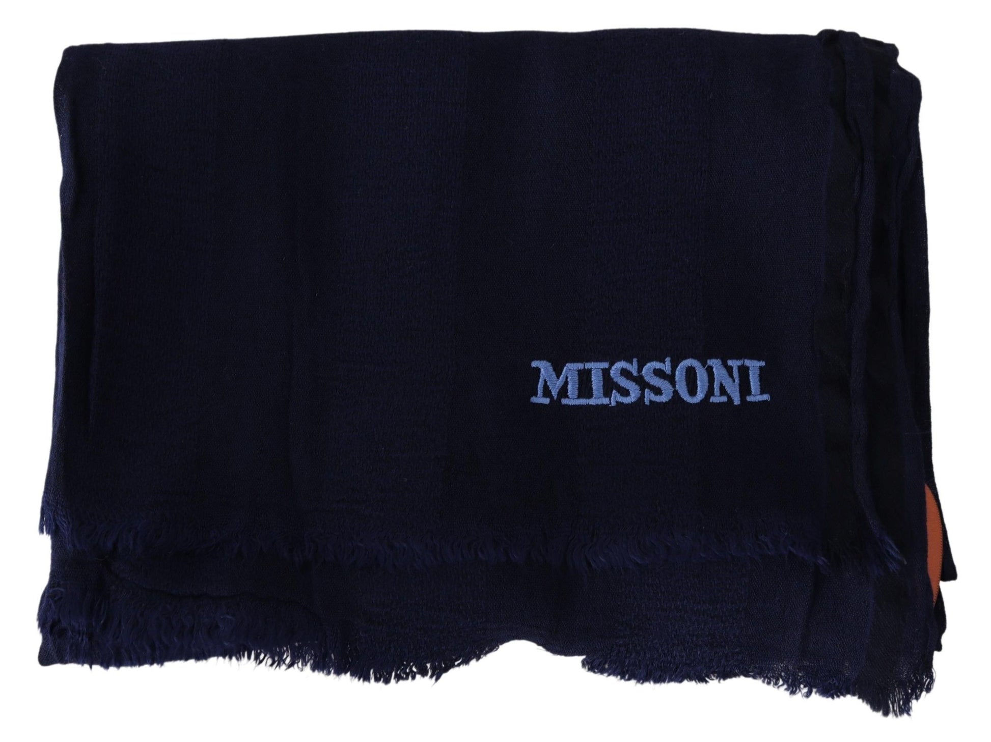 Missoni Blue Wool Knit Unisex Neck Wrap Scarf - ClickThatClicks 
