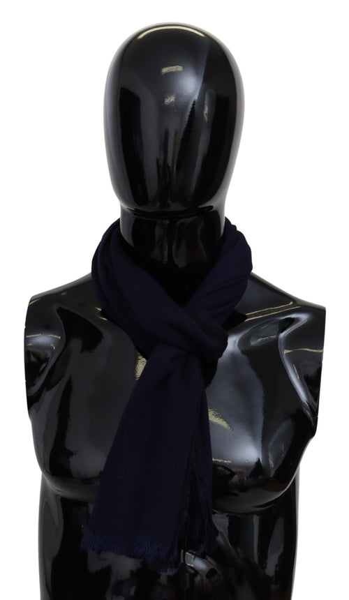 Missoni Blue Wool Knit Unisex Neck Wrap Scarf - ClickThatClicks 