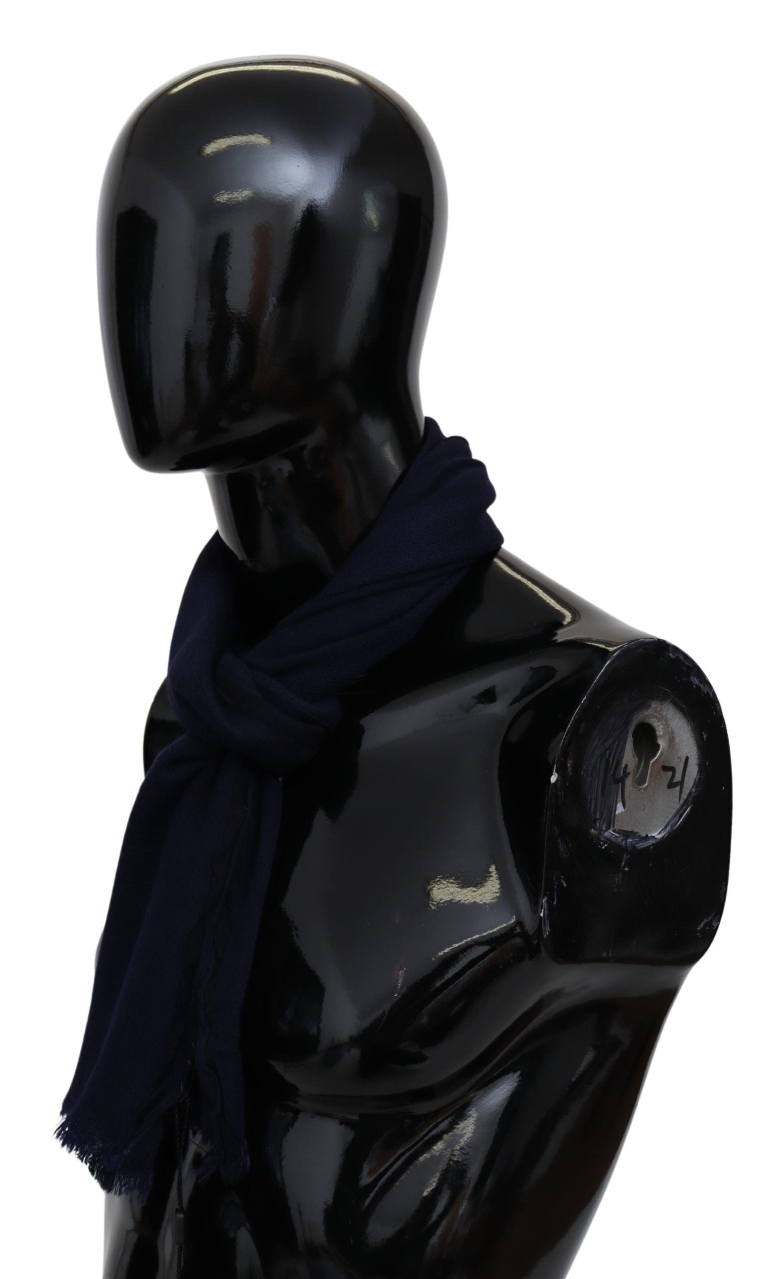 Missoni Blue Wool Knit Unisex Neck Wrap Scarf - ClickThatClicks 