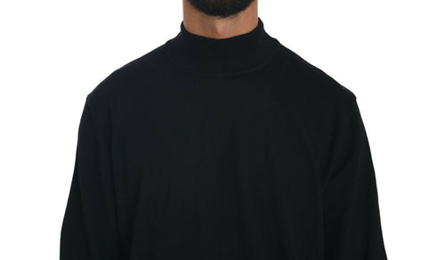 MILA SCHÖN Black Turtle Neck Pullover Top Virgin Wool Sweater - ClickThatClicks 