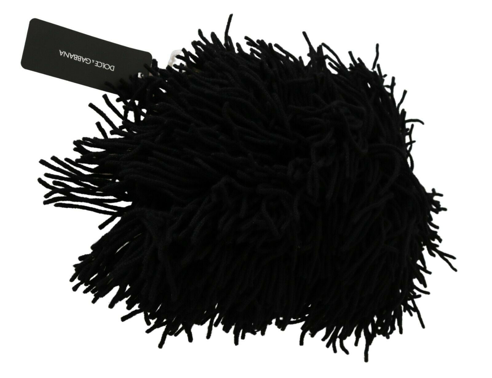 Dolce & Gabbana Black White Knitted Cashmere Animal Design Hat - ClickThatClicks 