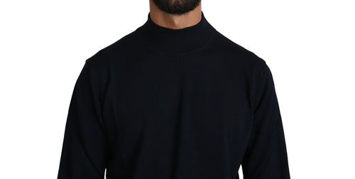 MILA SCHÖN Dark Blue Crewneck Pullover 100% Wool Sweater - ClickThatClicks 