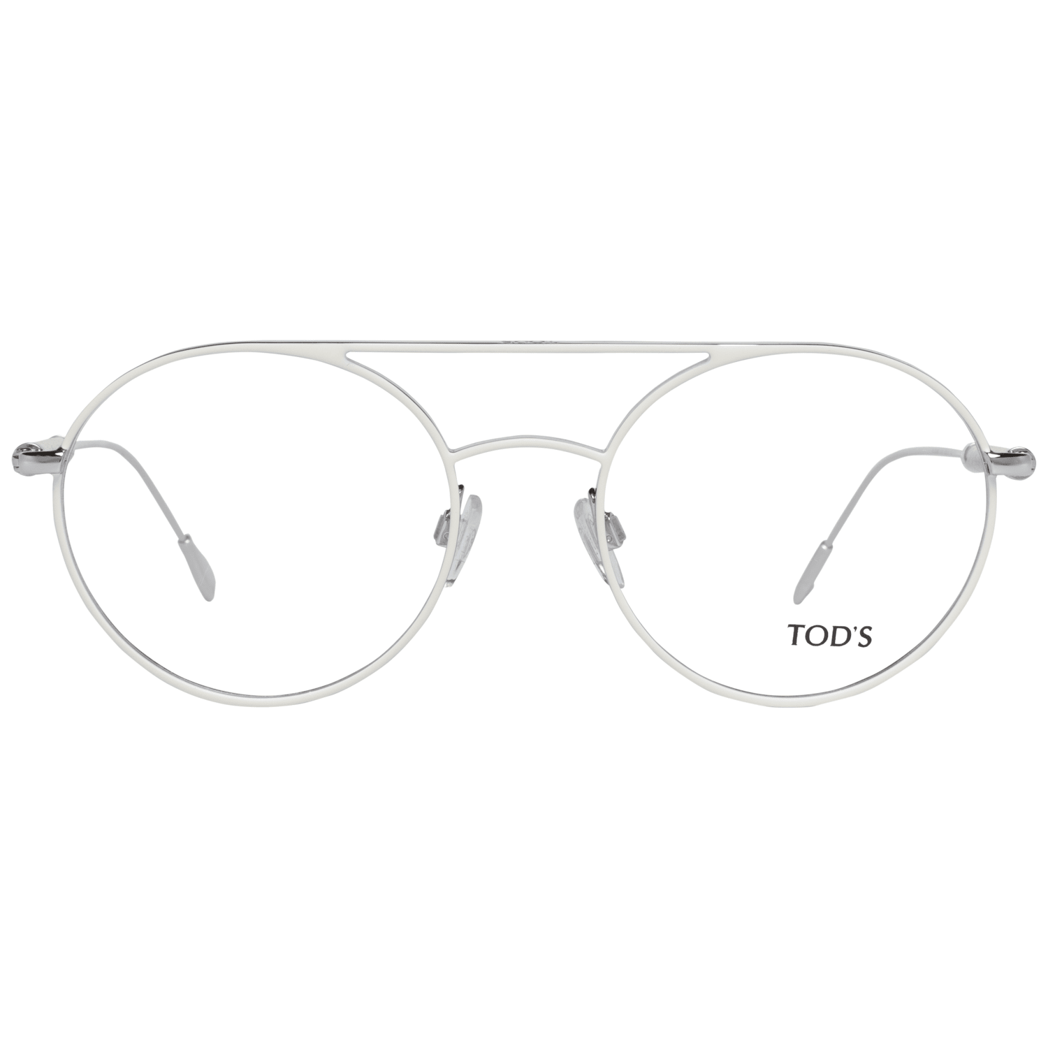 Tod's White Metal & Leather Glasses (Frames) - ClickThatClicks 
