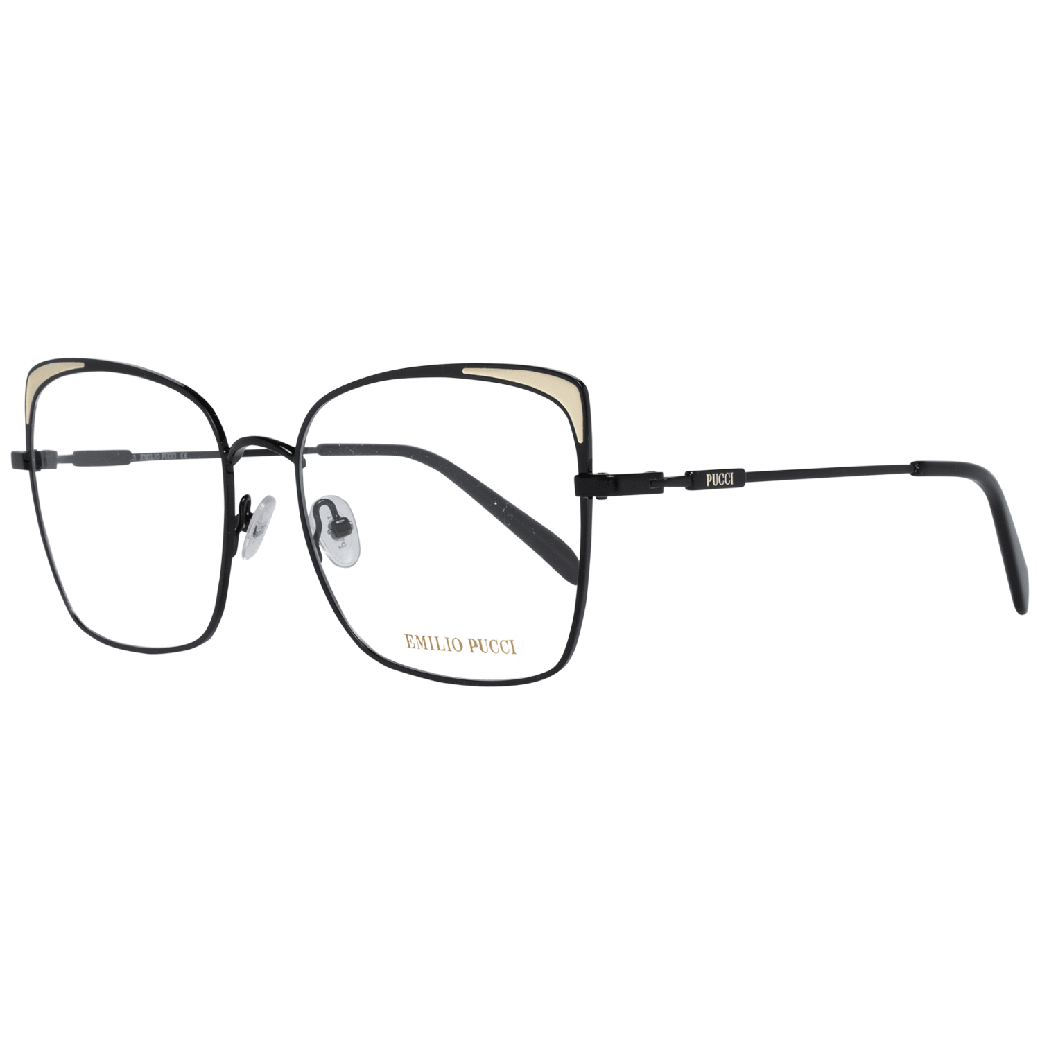 Emilio Pucci Black Metal Glasses (Frames) - ClickThatClicks 