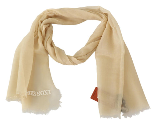 Missoni Beige Cashmere Unisex Neck Scarf - ClickThatClicks 