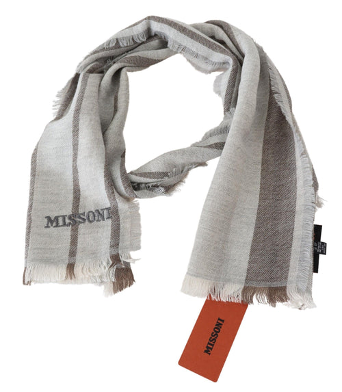 Missoni Multicolor Striped Wool Unisex Neck Wrap Scarf - ClickThatClicks 