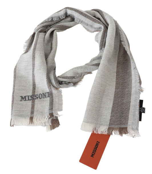 Missoni Multicolor Striped Wool Unisex Neck Wrap Scarf - ClickThatClicks 