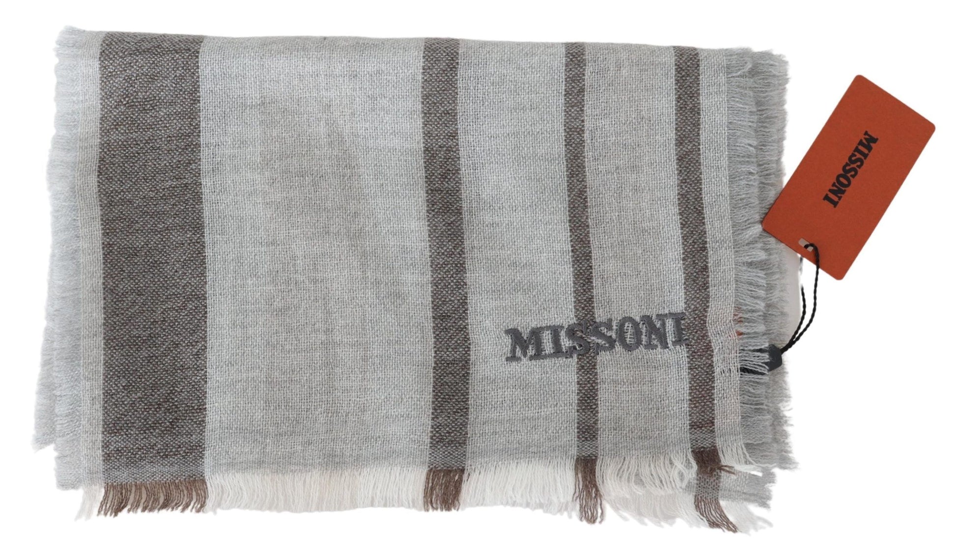 Missoni Multicolor Striped Wool Unisex Neck Wrap Scarf - ClickThatClicks 