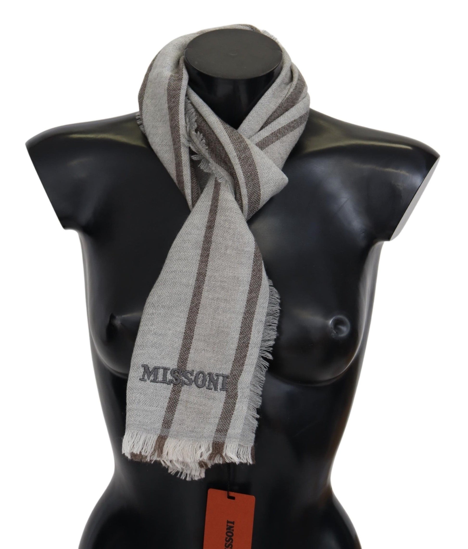 Missoni Multicolor Striped Wool Unisex Neck Wrap Scarf - ClickThatClicks 