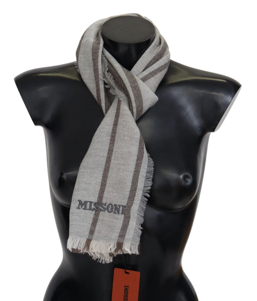 Missoni Multicolor Striped Wool Unisex Neck Wrap Scarf - ClickThatClicks 