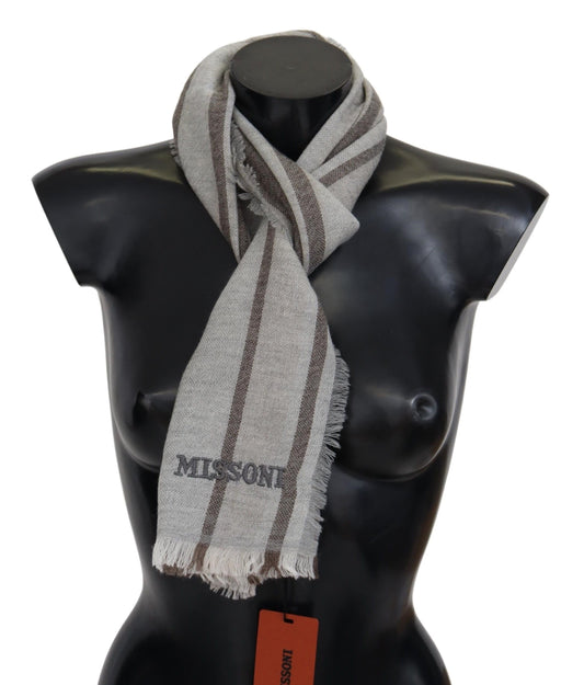 Missoni Multicolor Striped Wool Unisex Neck Wrap Scarf - ClickThatClicks 