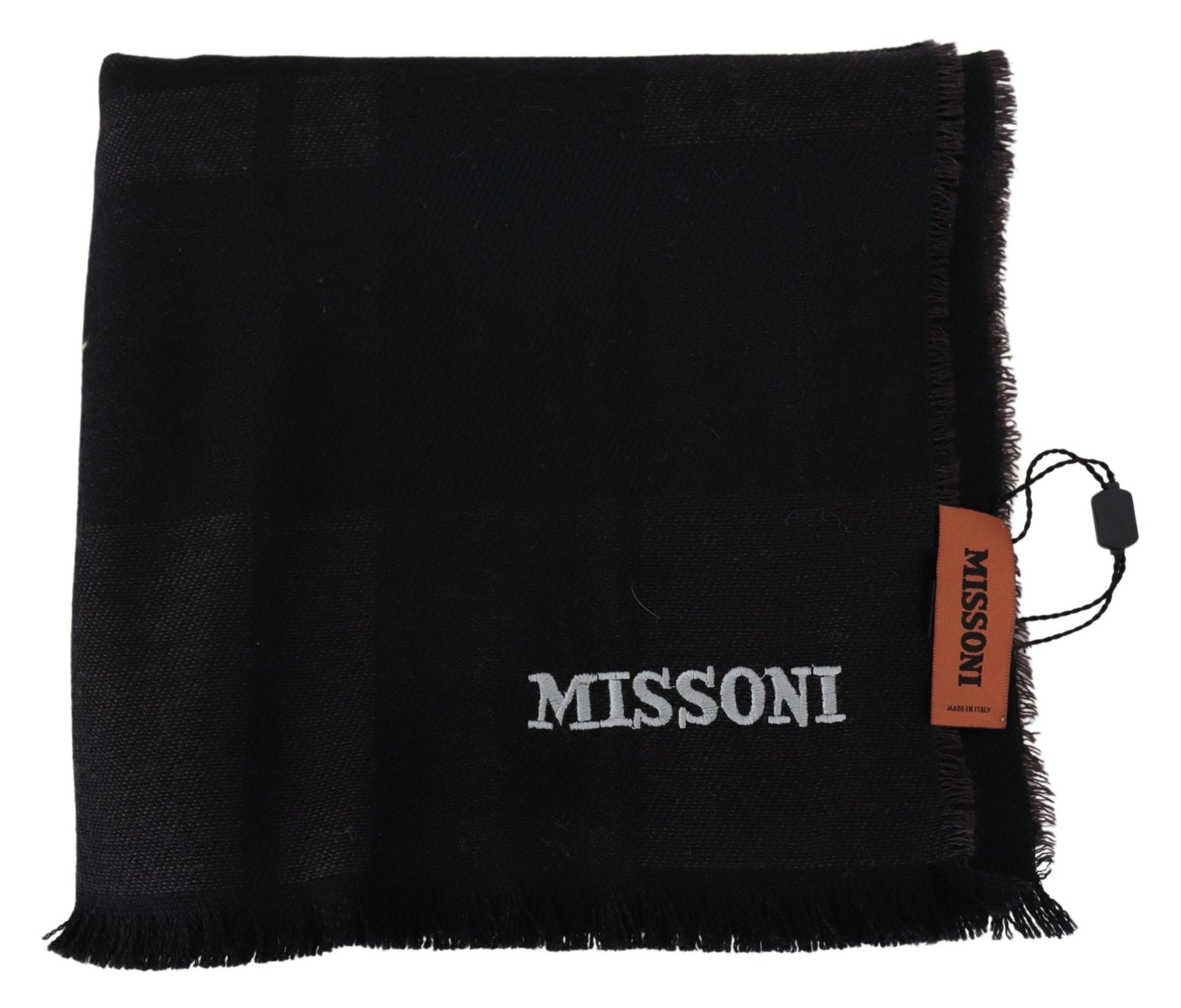 Missoni Black 100% Wool Unisex Neck Wrap Scarf - ClickThatClicks 