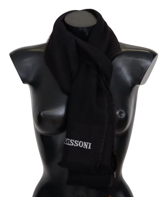 Missoni Black 100% Wool Unisex Neck Wrap Scarf - ClickThatClicks 