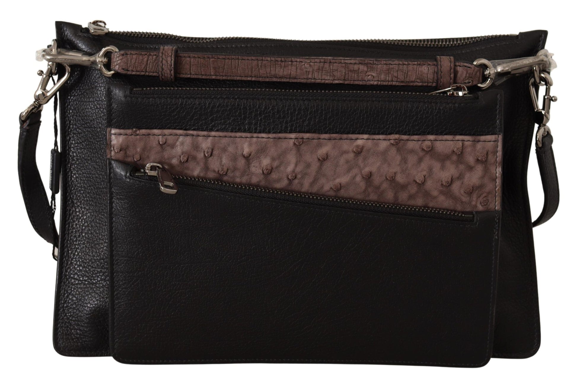 Dolce & Gabbana Black Exotic Leather Shoulder Sling Alta Sartoria Bag - ClickThatClicks 