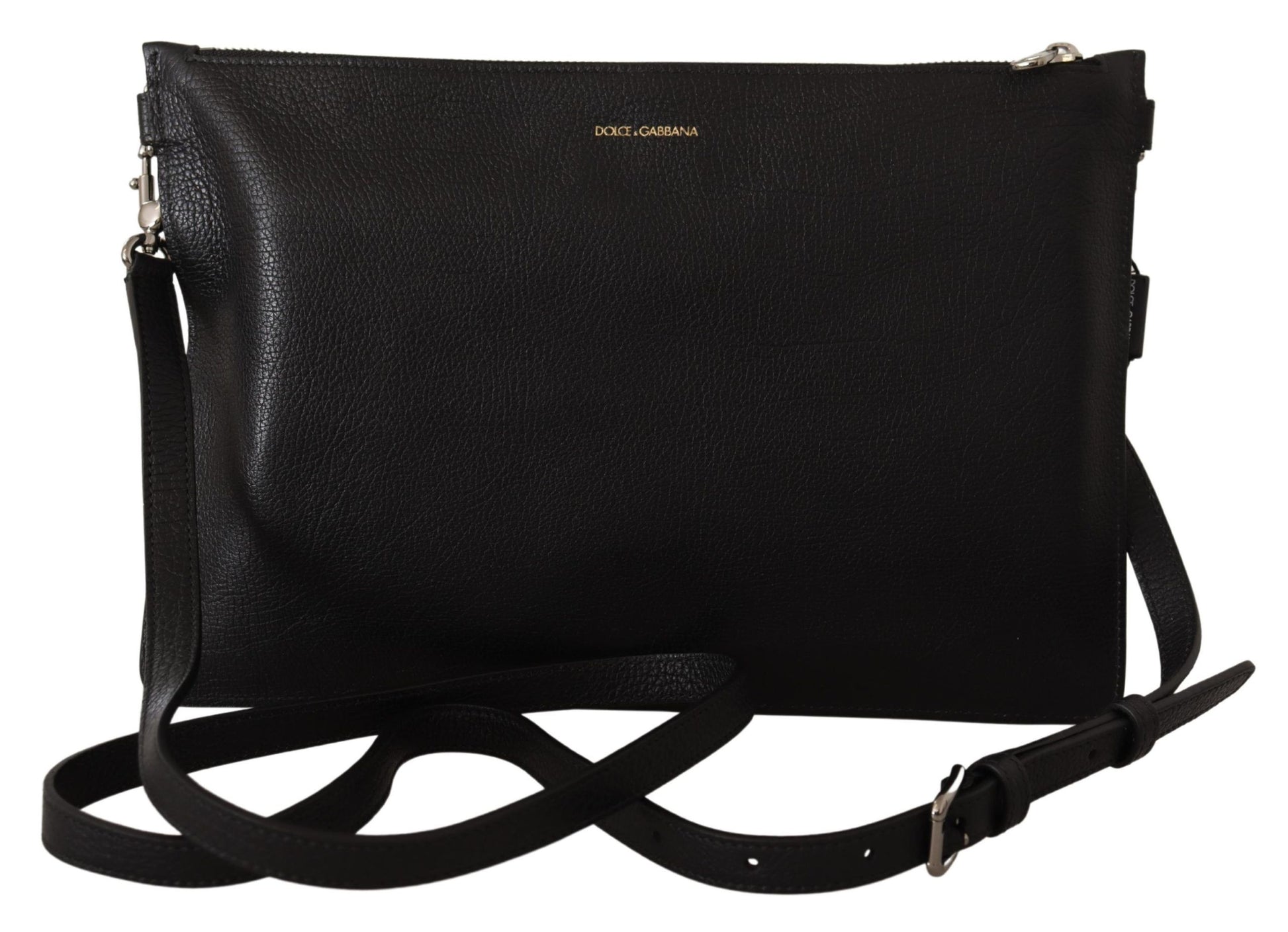 Dolce & Gabbana Black Exotic Leather Shoulder Sling Alta Sartoria Bag - ClickThatClicks 