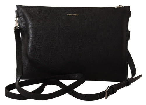 Dolce & Gabbana Black Exotic Leather Shoulder Sling Alta Sartoria Bag - ClickThatClicks 