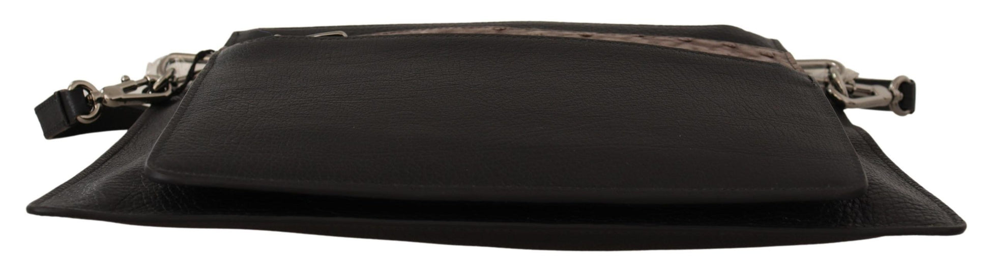 Dolce & Gabbana Black Exotic Leather Shoulder Sling Alta Sartoria Bag - ClickThatClicks 