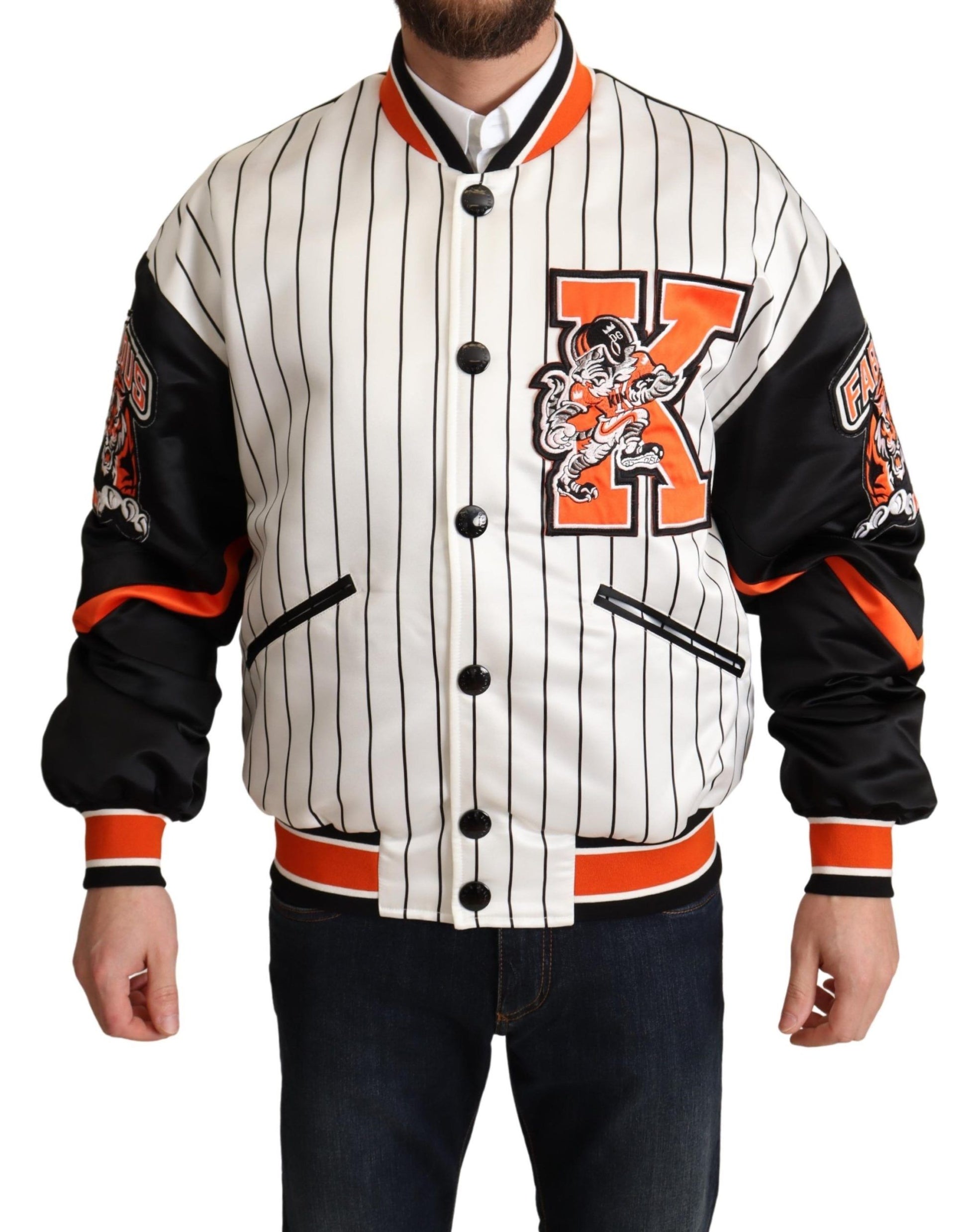 Dolce & Gabbana Multicolor Bomber King Logo #DGMILLENNIALS Jacket - ClickThatClicks 