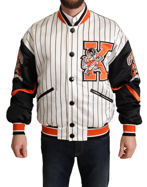 Dolce & Gabbana Multicolor Bomber King Logo #DGMILLENNIALS Jacket - ClickThatClicks 