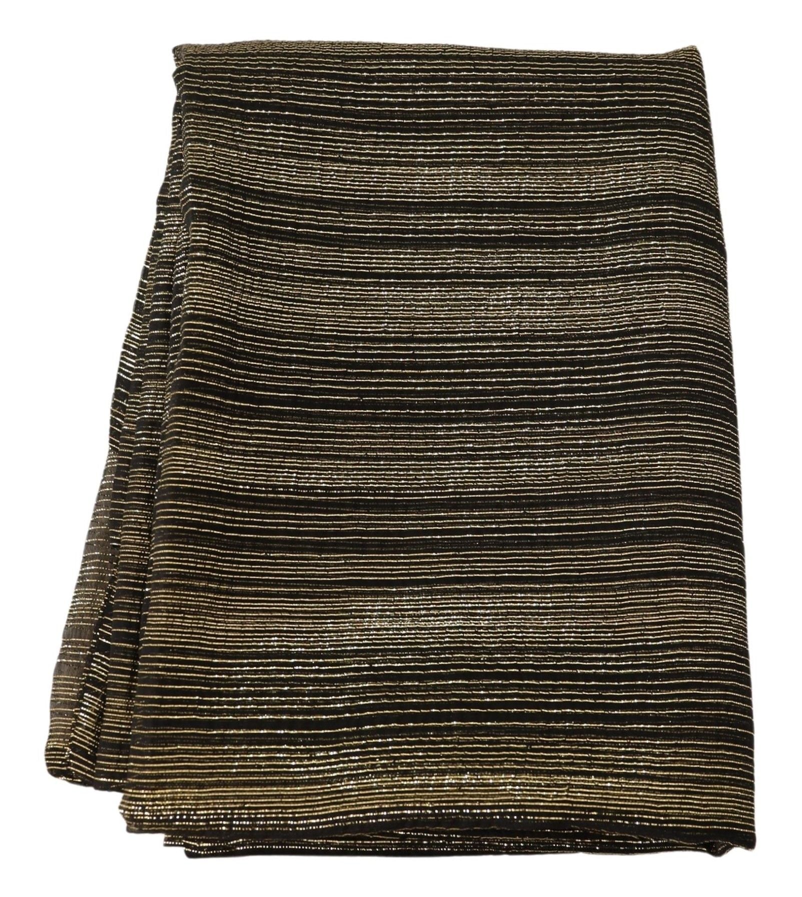 Dolce & Gabbana Metallic Gold Silk Stretch Shawl Wrap Scarf - ClickThatClicks 