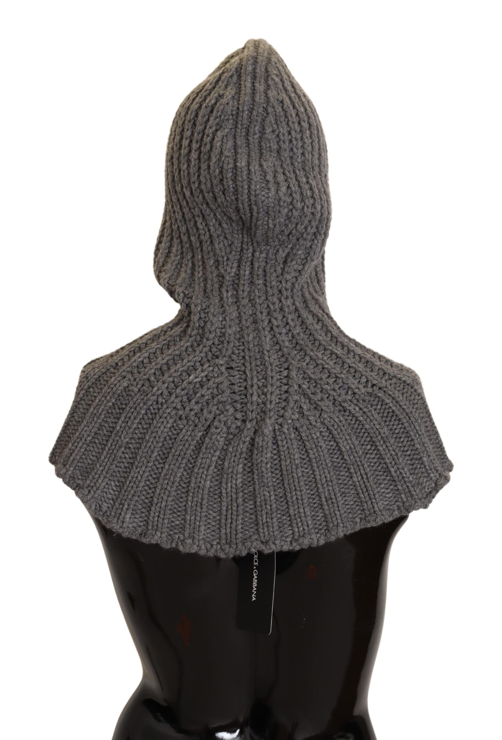 Dolce & Gabbana Gray 100% Cashmere Knitted Wrap One Size Scarf - ClickThatClicks 