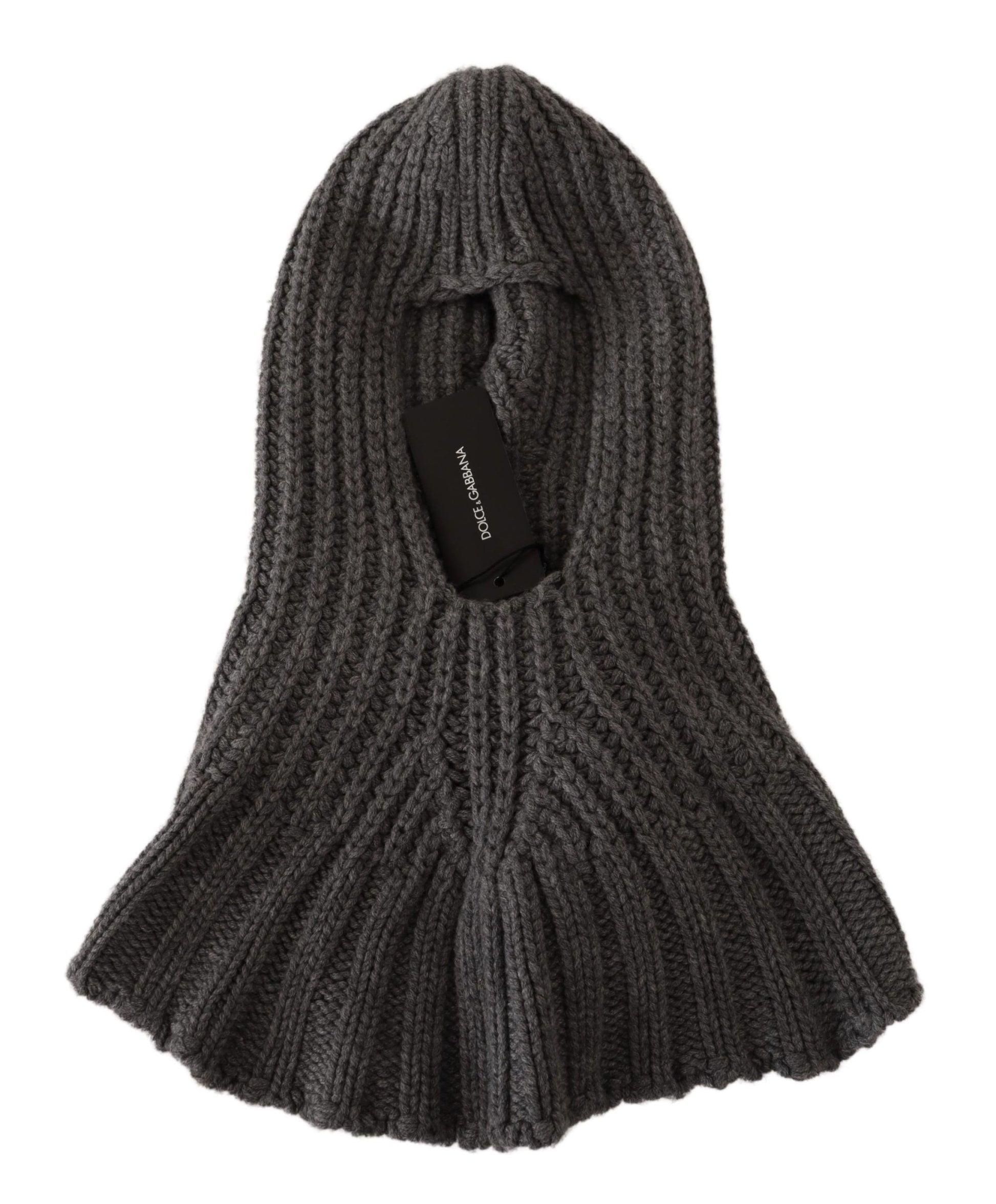 Dolce & Gabbana Gray 100% Cashmere Knitted Wrap One Size Scarf - ClickThatClicks 