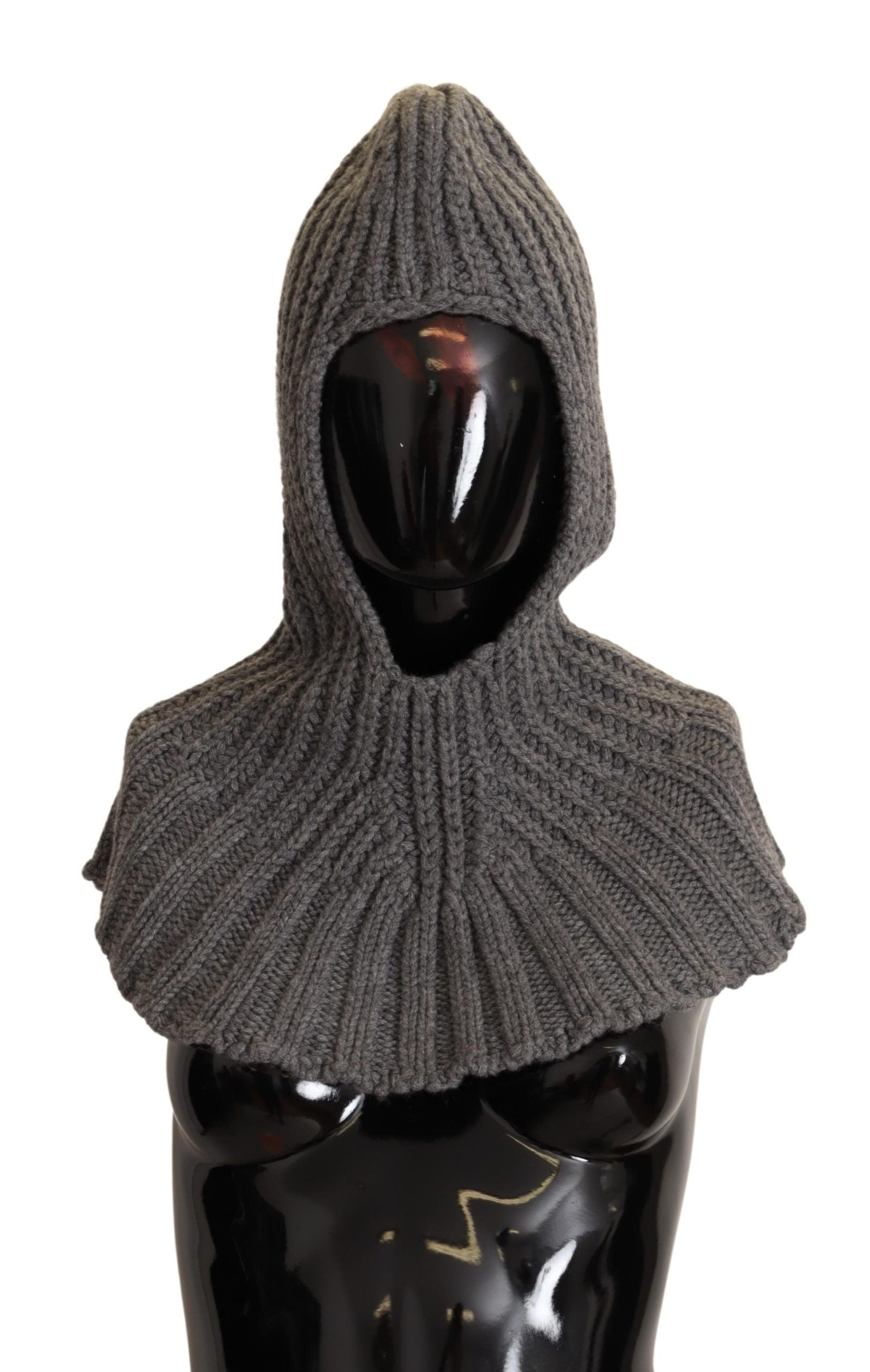 Dolce & Gabbana Gray 100% Cashmere Knitted Wrap One Size Scarf - ClickThatClicks 