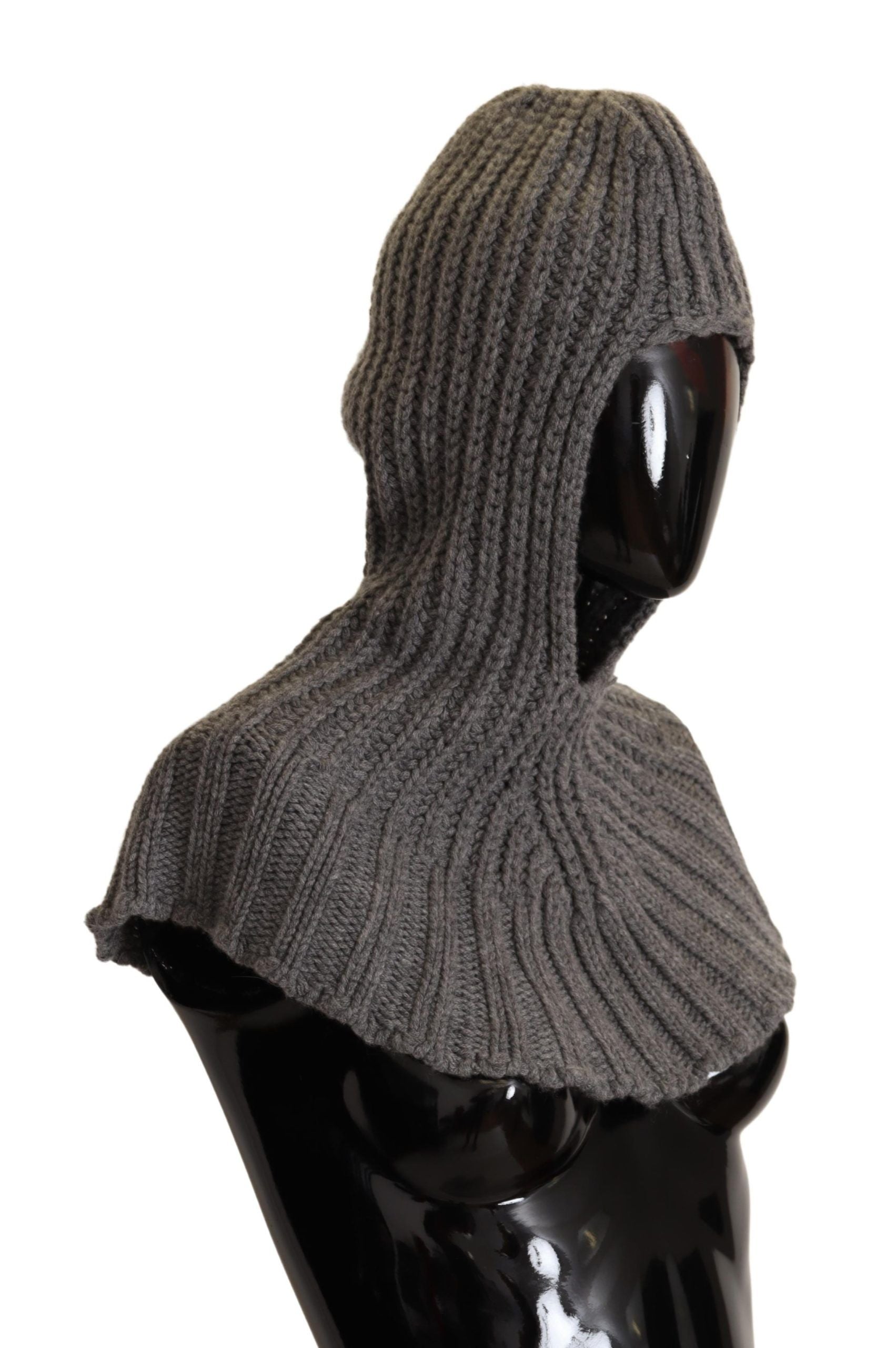 Dolce & Gabbana Gray 100% Cashmere Knitted Wrap One Size Scarf - ClickThatClicks 