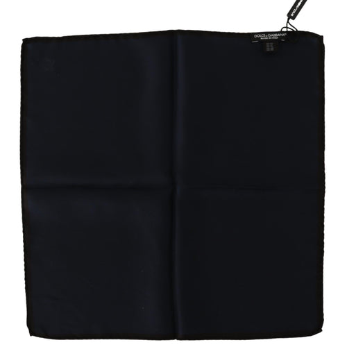 Dolce & Gabbana Black Square Handkerchief 100% Silk Scarf - ClickThatClicks 