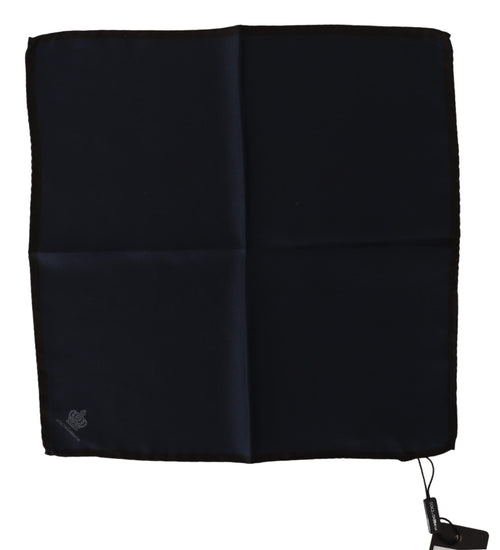 Dolce & Gabbana Black Square Handkerchief 100% Silk Scarf - ClickThatClicks 