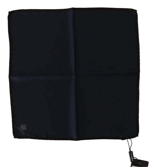 Dolce & Gabbana Black Square Handkerchief 100% Silk Scarf - ClickThatClicks 