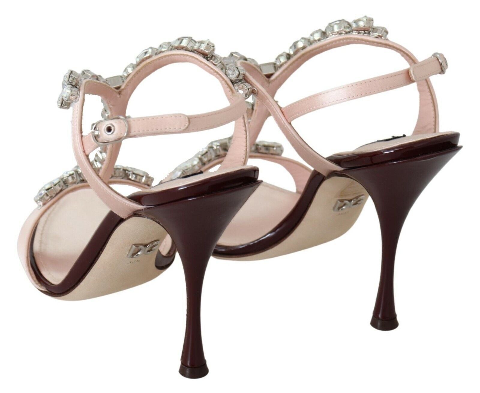 Dolce & Gabbana Pink Crystals Heels Keira Sandals - ClickThatClicks 