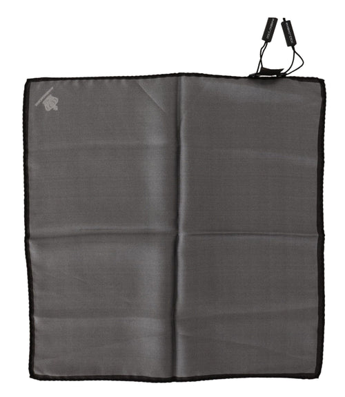 Dolce & Gabbana Gray 100% Silk Square Handkerchief Gray 100% Silk Square Handkerchief - ClickThatClicks 