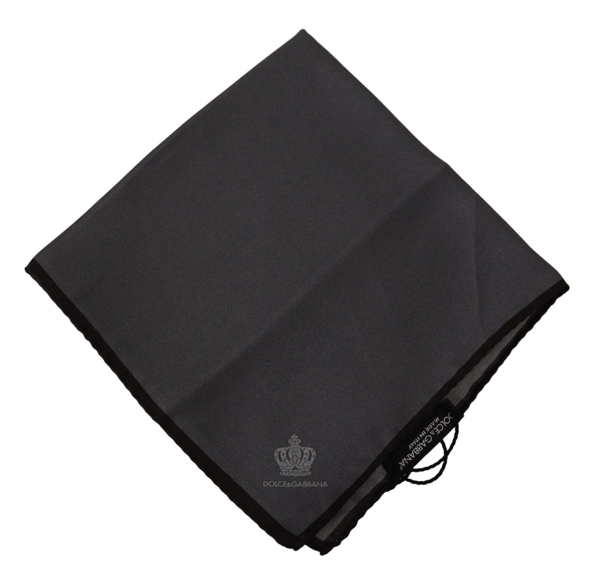 Dolce & Gabbana Gray 100% Silk Square Handkerchief Gray 100% Silk Square Handkerchief - ClickThatClicks 