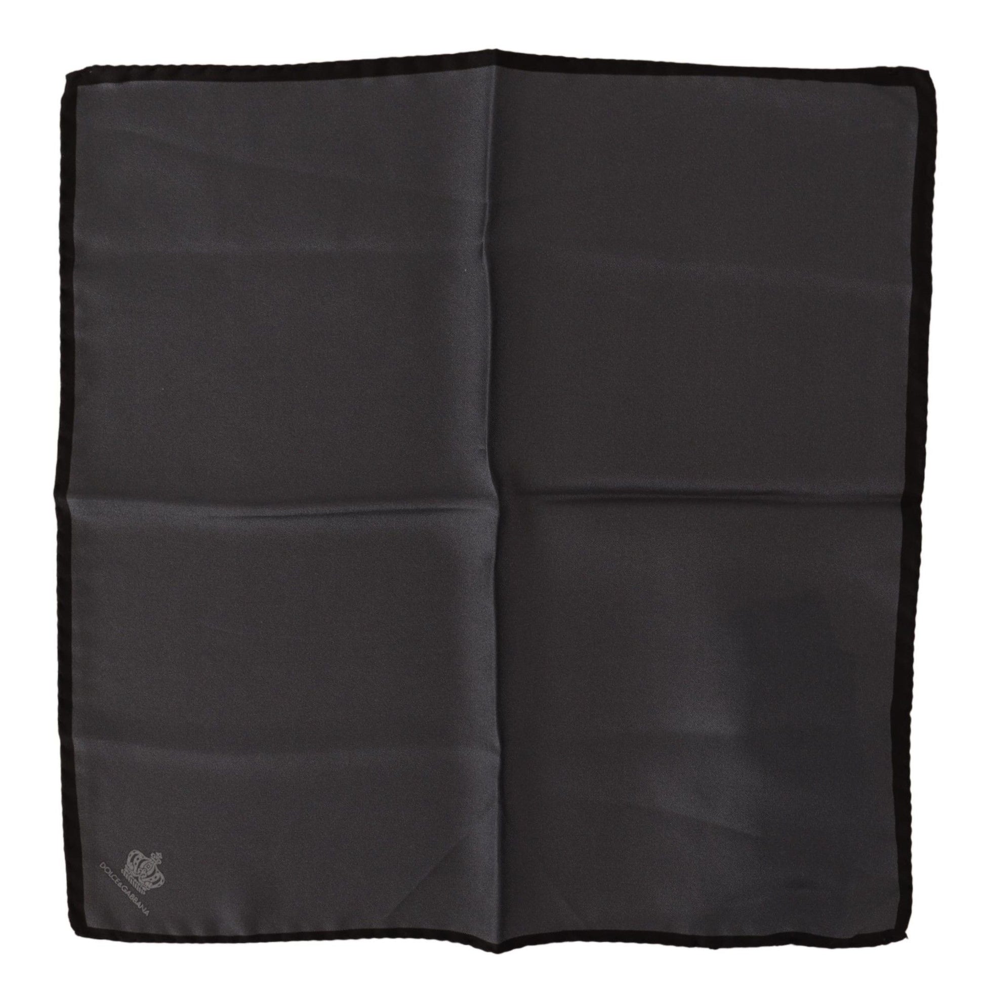 Dolce & Gabbana Gray 100% Silk Square Handkerchief Gray 100% Silk Square Handkerchief - ClickThatClicks 