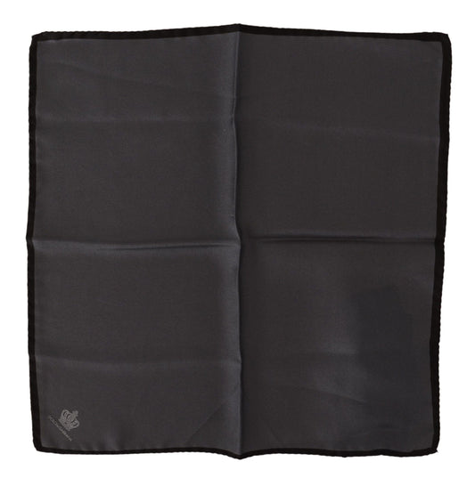 Dolce & Gabbana Gray 100% Silk Square Handkerchief Gray 100% Silk Square Handkerchief - ClickThatClicks 