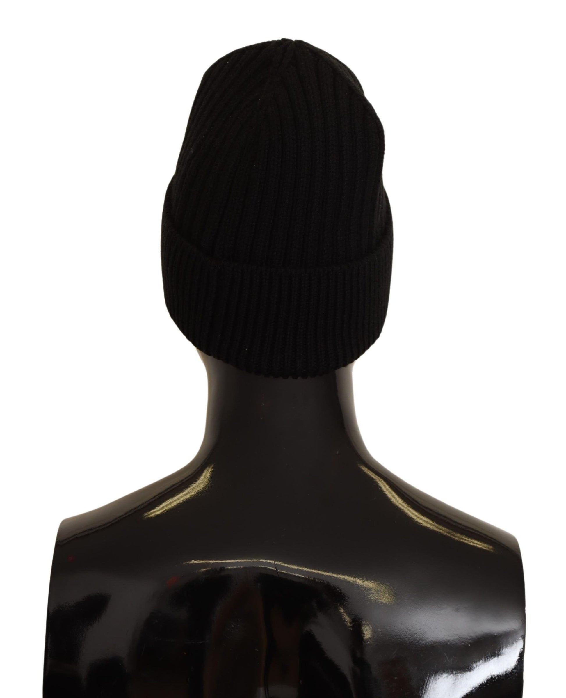Dolce & Gabbana Black Wool Knit Women Winter Hat - ClickThatClicks 
