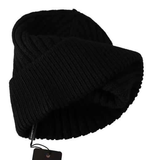 Dolce & Gabbana Black Wool Knit Women Winter Hat - ClickThatClicks 