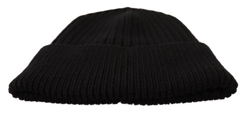 Dolce & Gabbana Black Wool Knit Women Winter Hat - ClickThatClicks 